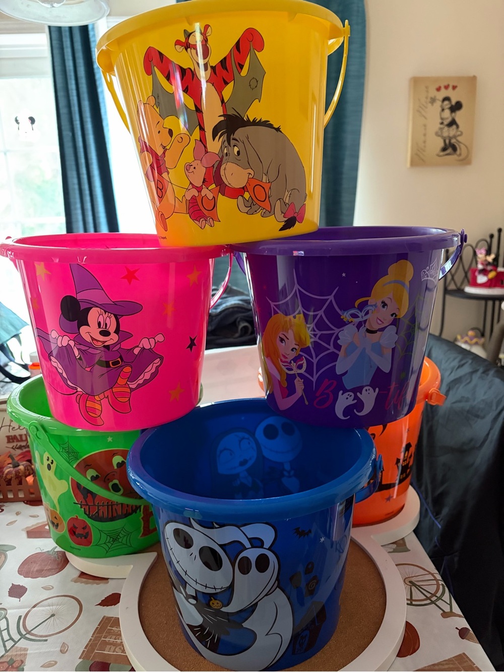$8 each Disney Halloween Trick-or-Treat Buckets - Multicolor Set